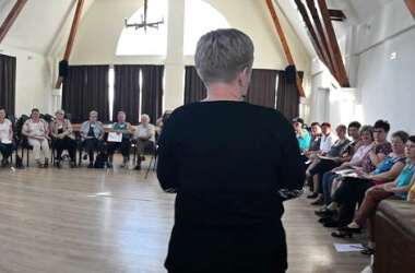 Violence awareness training In partnership with IWC, UNOSZ, the Association of Unitarian Women of Romania, addressed violence against women – particularly intimate partner violence – at the 6th module of the leadership training for Unitarian women, Marosvásárhely/Târgu Mureș, September 21-23, 2018