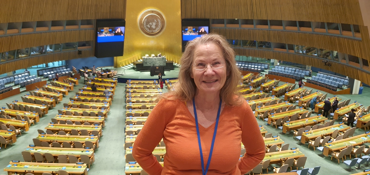 Tina Huesing at the UN